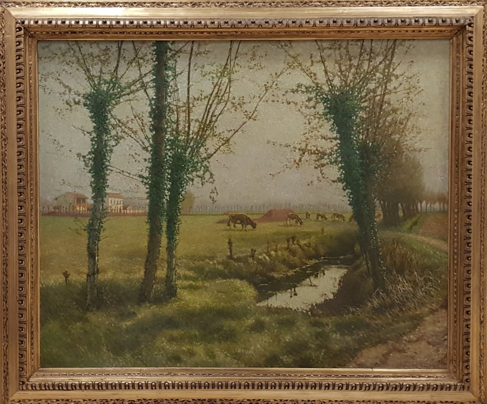 giovanni borgonovo: Pascolo nei pressi di Monlué, Milano